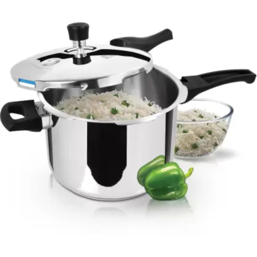 MILTON Pro Cook Sandwich Bottom Stainless Steel Pressure Cooker with Outer Lid 5 L Induction Bottom Pressure Cooker